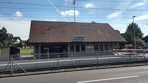 Single-story building with gabled roof