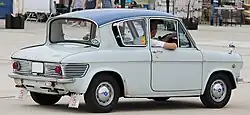 Rear view of a two-door Carol 360
