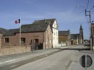 The town hall in Mazinghien