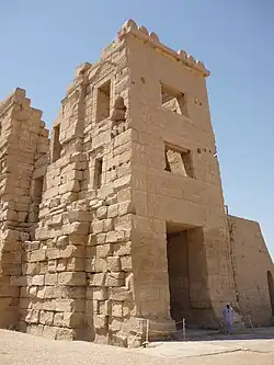 Fortified entrance gate seen from the north