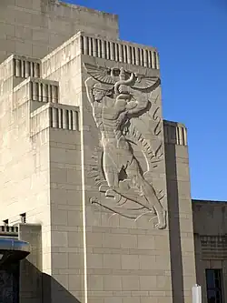 North buttress carving