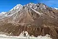 Lower west slope of Merra with Ghunsa River at bottom of frame