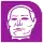 Pictogram of Guelatao metro station. It features the silhouette of the head of a man.