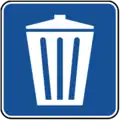 Litter container - road sign Mexico