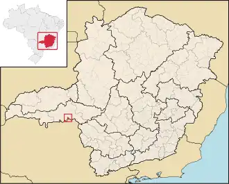 Location of Delta in Minas Gerais