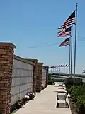 Columbarium Plaza – north wall showing Sections H & I