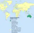 Countries and territories who never won at Mister Grand International as of 2023.