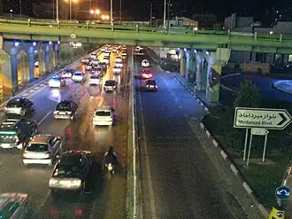 Modares Expressway at Mirdamad Boulevard