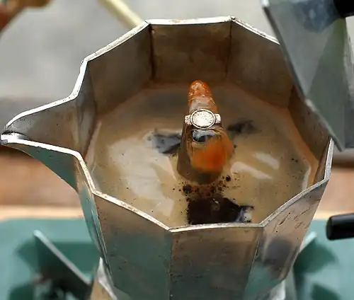 Layer of crema developing