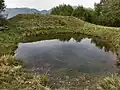Mount Tavagnone, detail of the watering hole known locally as the "lavàc" of the former Battista Corsetti fund known as "Prandini"