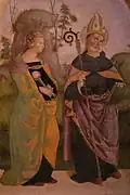 St Lucy and St Gregory the Great by Mezzastris