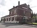 Old passenger building which is no longer used by SNCF.