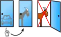 Host opens Door 3 half the time if the player picks Door 1 and the car is behind it