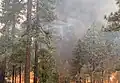 The fire burning on August 6, 2021.