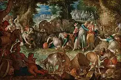 Moses Striking the Rock, 1624, 44.6 × 66.7 cm (17.6 × 26.3 in)