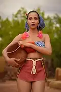 Image 59Tswana girl dressed in Leteisi (from Tswana people)