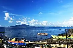 The view of Mount Tumpa from Malalayang Beach
