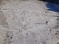 A closer look at some dinosaur trackways.