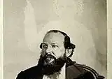 The original self portrait of William Mumler allegedly featuring the ghost of his cousin