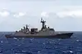 ROKS Munmu maneuvering during RIMPAC 2006.