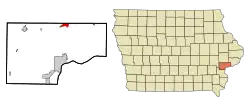 Location of Wilton, Iowa