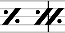 Examples of a simile and double simile marks