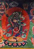 Buddhist Goddess in Muktinath temple complex