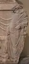 Marble Relief of Dionysus of the Sardanapalus type visiting Ikarios, Early 1st Cent. ACE[5]