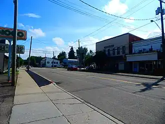 Downtown Cherry Creek with NY 83 running through the center
