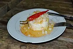 Image 41Nakládaný hermelín (marinated cheese) (from Czech cuisine)