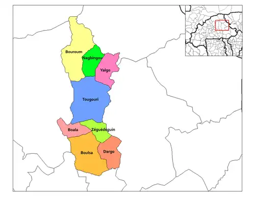 Boala Department location in the province
