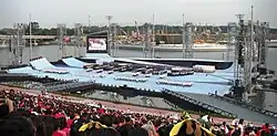 The Float at Marina Bay hosting Singapore's 42nd National Day Parade on 9 August 2007.