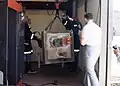 Private fire test furnace used for research and development by a firestop manufacturer