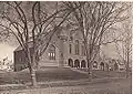 Photograph of the newly constructed Nevins Memorial Library in 1883[5]
