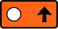 Detour - follow circle symbol (straight ahead, right-hand)