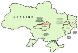 Location of Novomyrhorod and former New Serbia