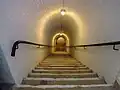 The stairs leading to the caponier