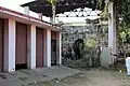 Temple elephant in her enclosure, Neyyadiyappar Temple, Thirupathur, Tamil Nadu