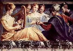 Nicolò dell'Abate, Il concerto, fresco, 1550, Palazzo Poggi.
