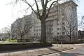 Nicholl House (now demolished) was part of the Woodberry Down Estate. It has been falsely reported that the building featured in the film Schindler's List.[46]