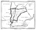 Map of the former municipality in 1868