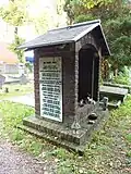 Daalseweg cemetery, chapel with a list of child victims 22-02-'44