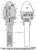 British No. 100 Graze Fuze for high-explosive shell, World War I