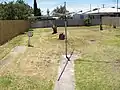 The back yard of a typical 750m² lot