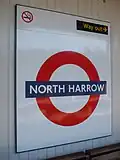 Station platform roundel