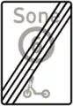 End of speed limit zone for small electric vehicles