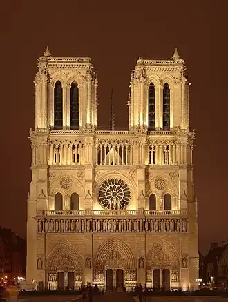 Image 45Based around Notre-Dame de Paris, the Notre-Dame school was an important centre of polyphonic music. (from Music school)