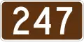 Route 247 marker