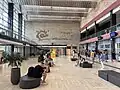 Interior of Novi Sad railway station with the "Zora u ravnici Vojvodine" composition (1964) done by Ljubiša Petrović, August 2024