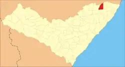 Location of Novo Lino in Alagoas